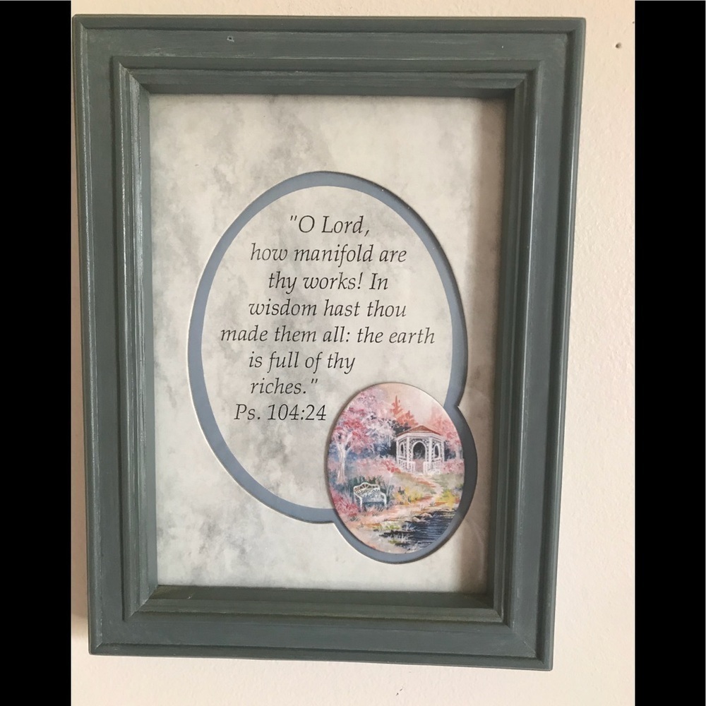 Rare Vintage 1970’s Psalms Verse 104 Mini Picture